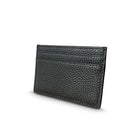 black leather slim wallet back