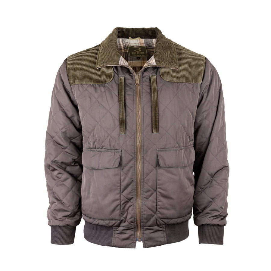 brown quilted jacket for waterfowl hunting