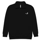 black fleece 1/4 zip sweatshirt