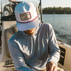 white rope hat for fishing